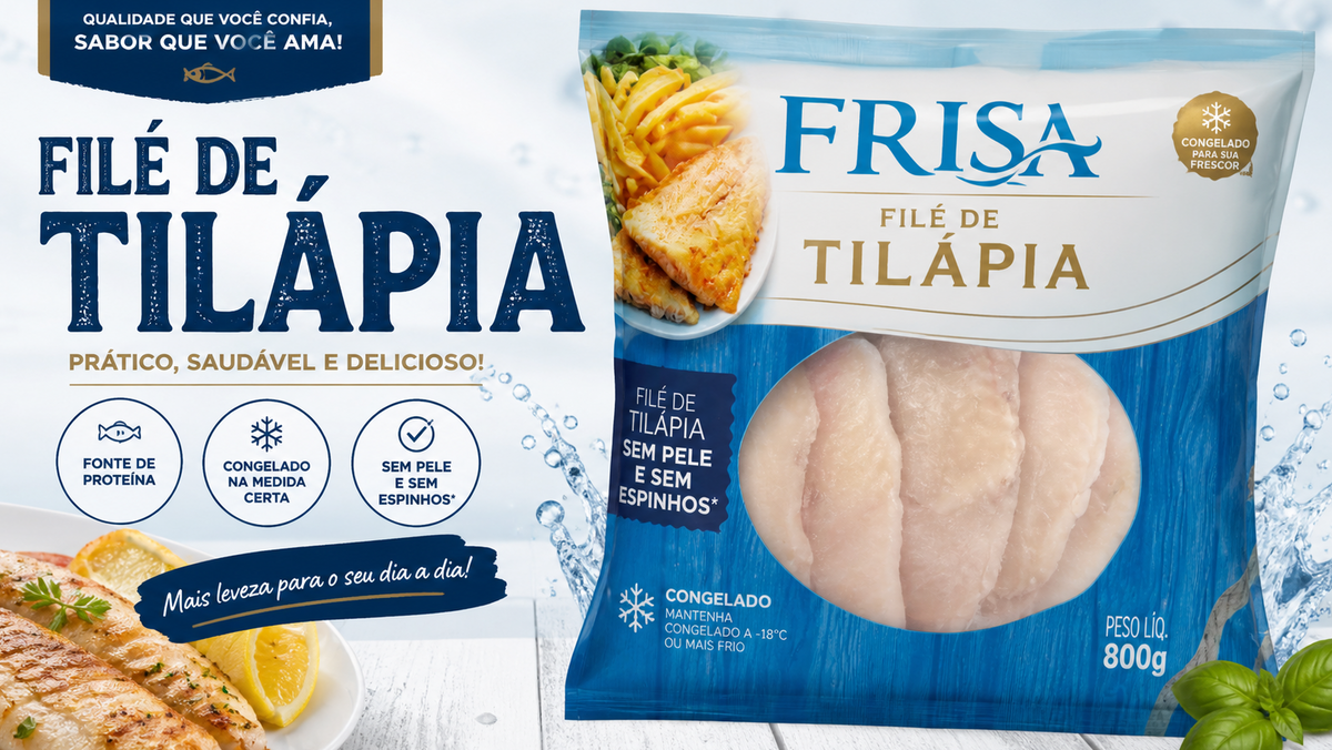 ティラピア Filé de Tilápia sem Pele DO VIETNÃ 800g /Preço com