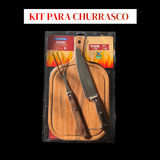 カッティングボード Kit para Churrasco 3 peças (Unidade) /Preço com imposto de 10% incluso