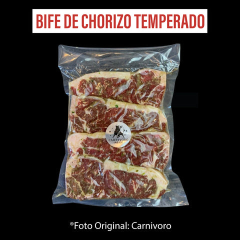 Bife de Chorizo Temperado Carnivoro /Preço por kg com imposto de 8% incluso