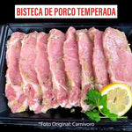 Bisteca de Porco Temperada Carnivoro Congelado /Preço por kg com imposto de 8% incluso