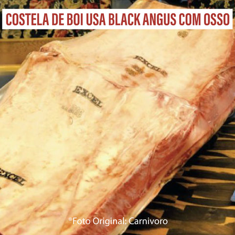 Costela de Boi USA Black Angus com Osso (Peça Fechada+/-5kg) /Preço com imposto de 8% incluso
