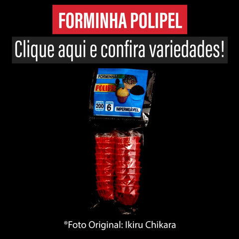 型 Forminha Polipel (Várias Cores) 200 Unidades /Preço com imposto de 8% incluso