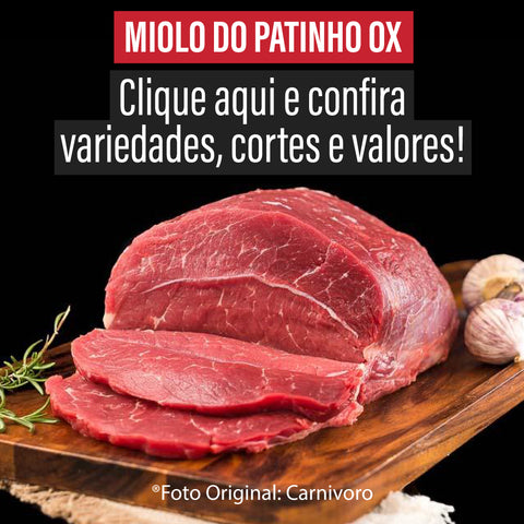 Miolo do patinho OX AMH AUSTRALIA 100% carnes frescas /Preço por kg com imposto de 8% incluso
