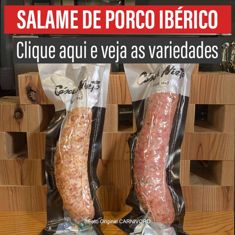 サラミ Salame de Porco Ibérico (+/- 500g) /Preço com imposto de 8% incluso