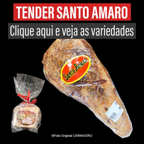 スモークロースハム Tender Santo Amaro (Unidade) /Preço com imposto de 8% inclus